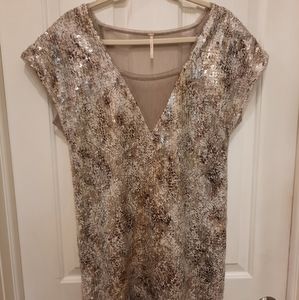 NWOT Free people sequin tunic party dress